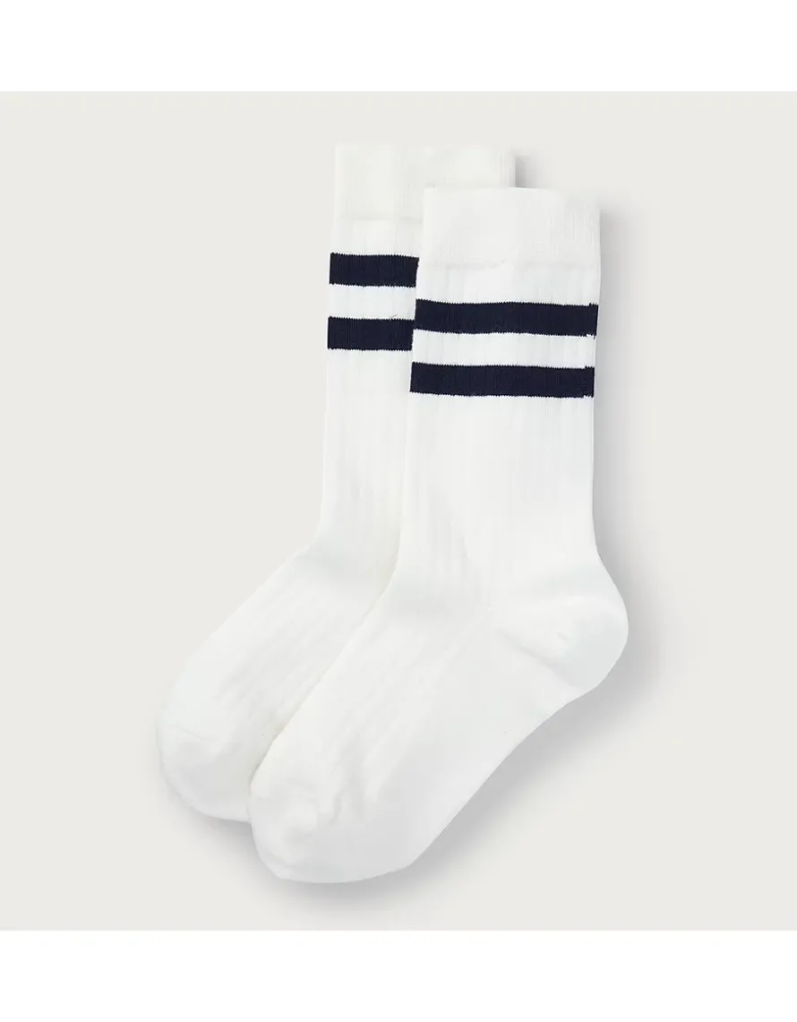 Organic Cotton Ribbed Stripe Socks