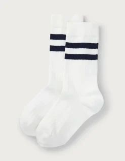 Organic Cotton Ribbed Stripe Socks