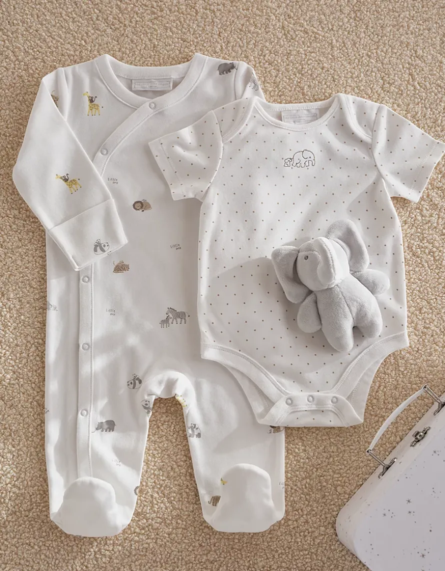 Organic Cotton Safari Welcome Baby Gift Set (0–6mths)