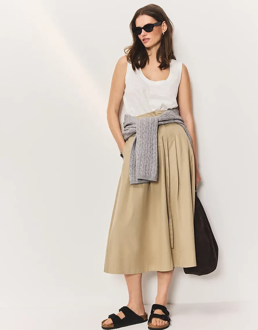 Organic Cotton Scoop Neck Jersey Vest