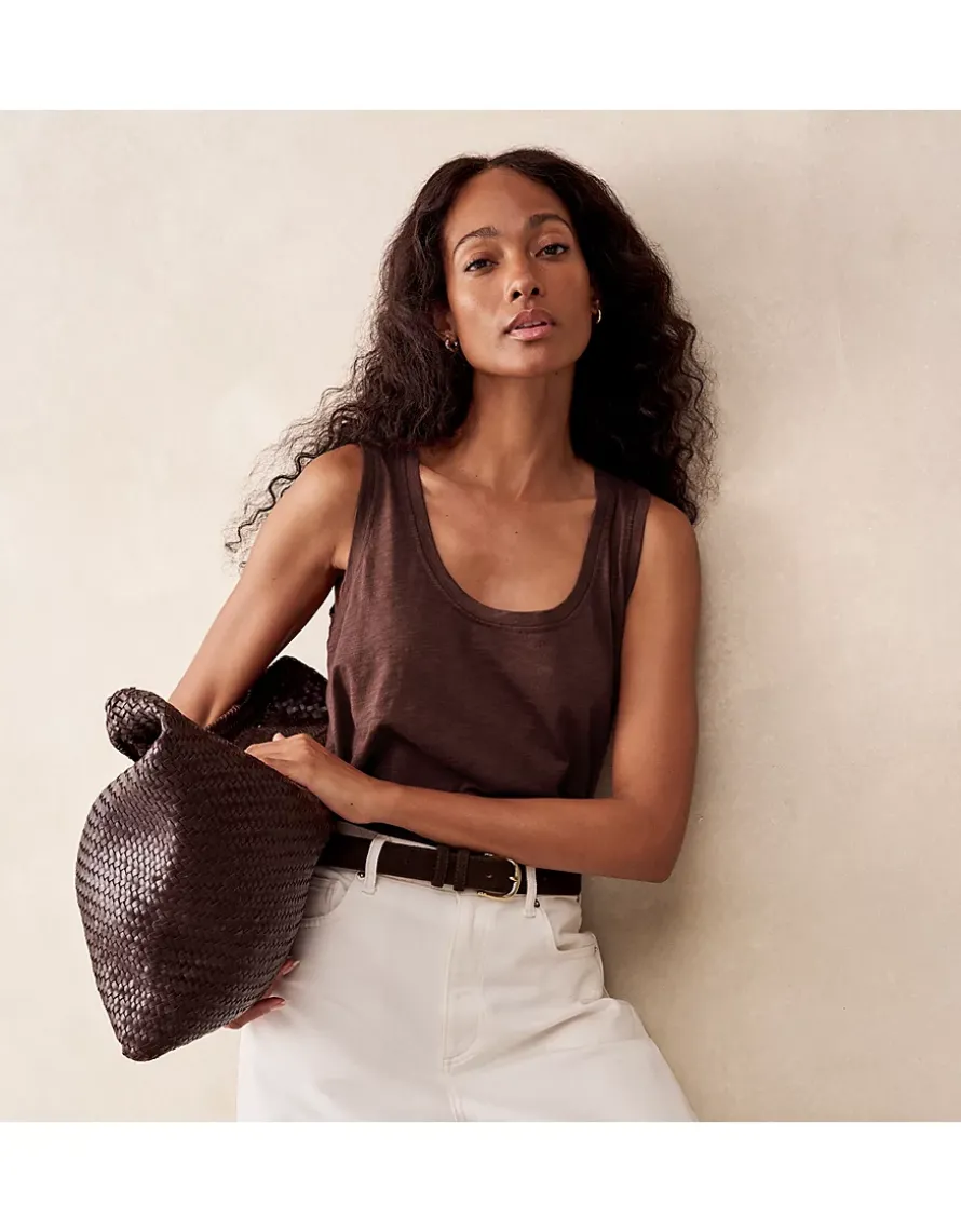 Organic Cotton Scoop Neck Jersey Vest