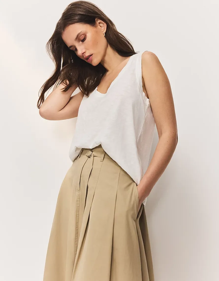 Organic Cotton Scoop Neck Jersey Vest