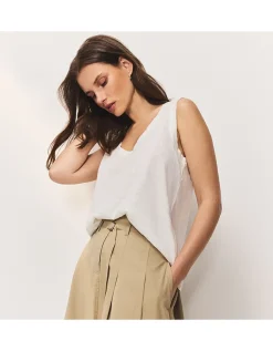 Organic Cotton Scoop Neck Jersey Vest