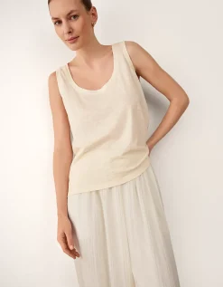 Organic Cotton Scoop Neck Jersey Vest