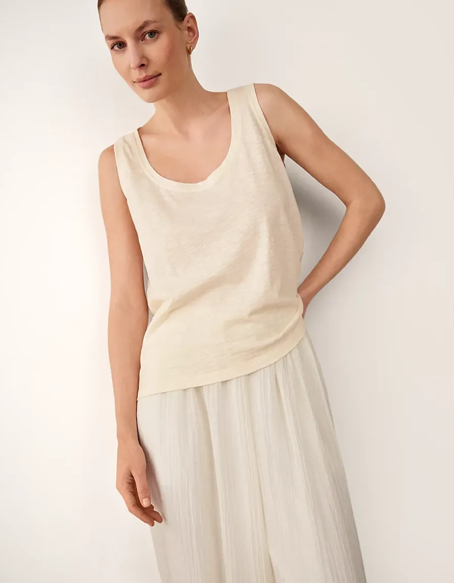 Organic Cotton Scoop Neck Jersey Vest