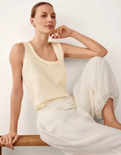 Organic Cotton Scoop Neck Jersey Vest