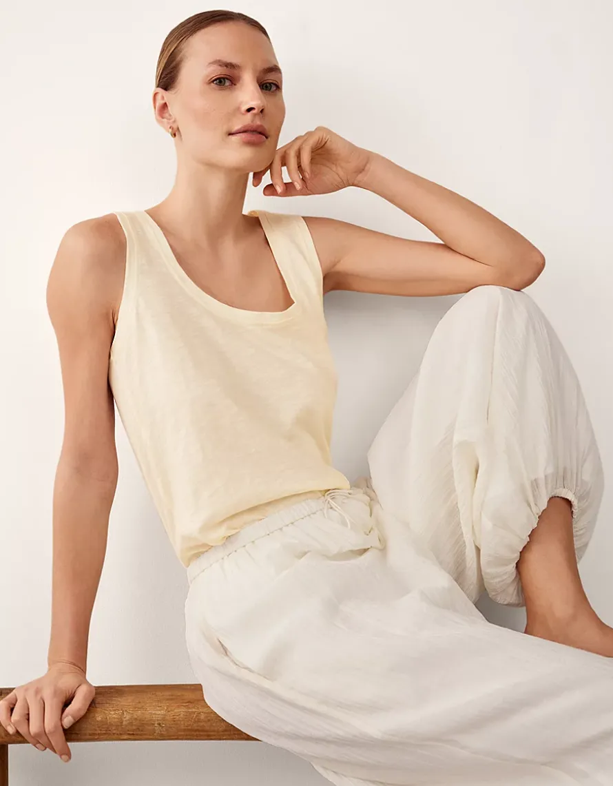 Organic Cotton Scoop Neck Jersey Vest