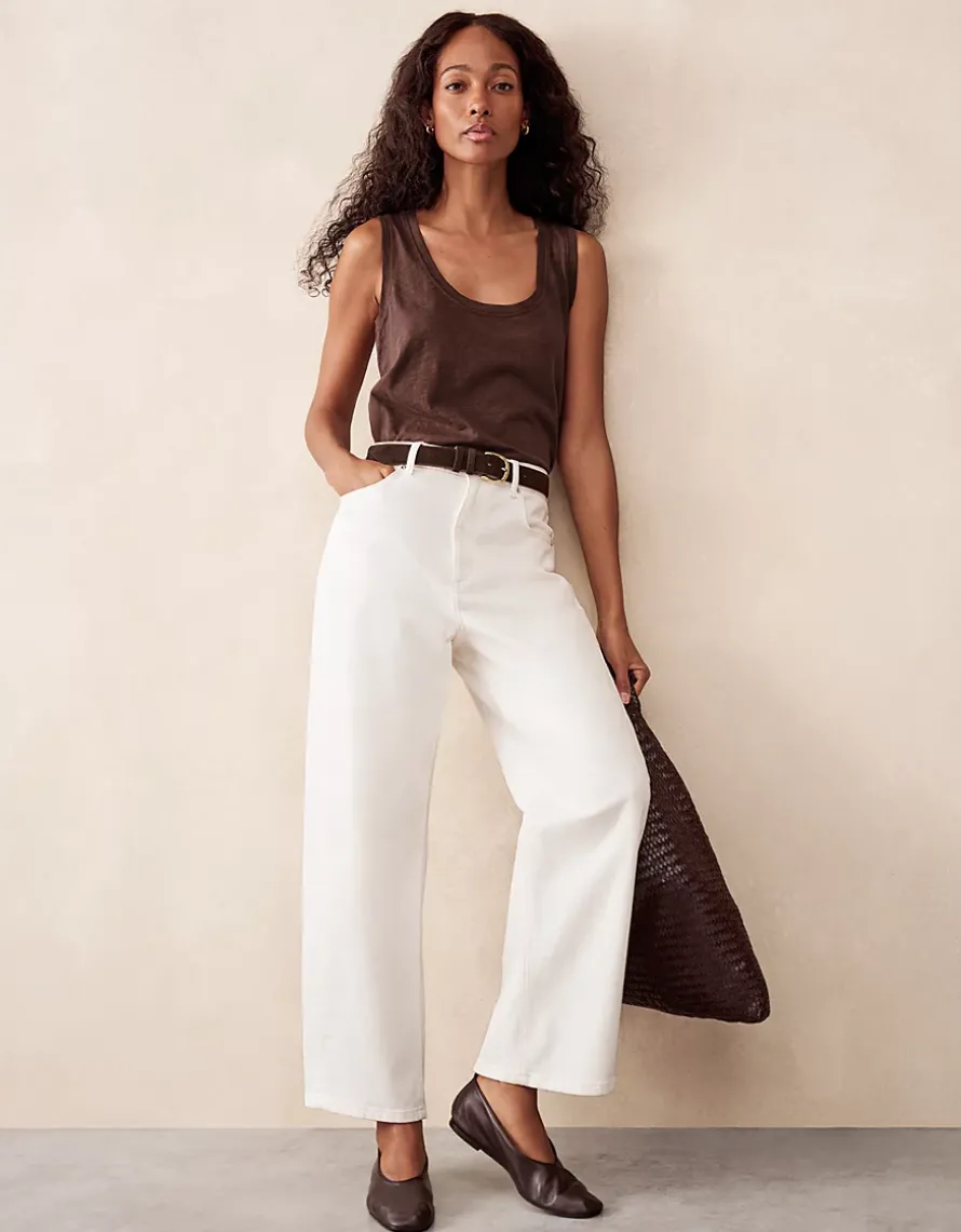 Organic Cotton Scoop Neck Jersey Vest