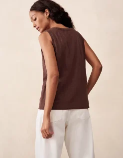 Organic Cotton Scoop Neck Jersey Vest
