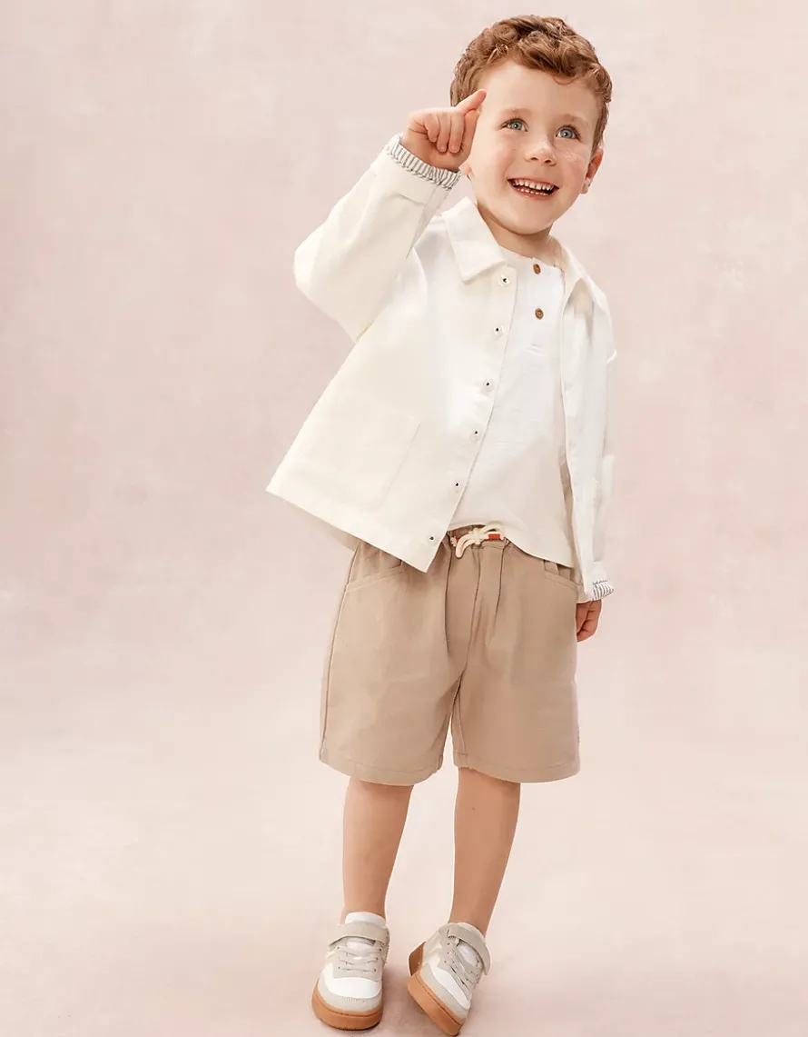 Organic Cotton Shirt T-Shirt & Shorts Set (0–4yrs)