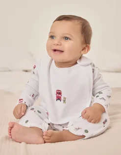 Organic Cotton Sightseeing London Sleepsuit & Bib Set (0–24mths)