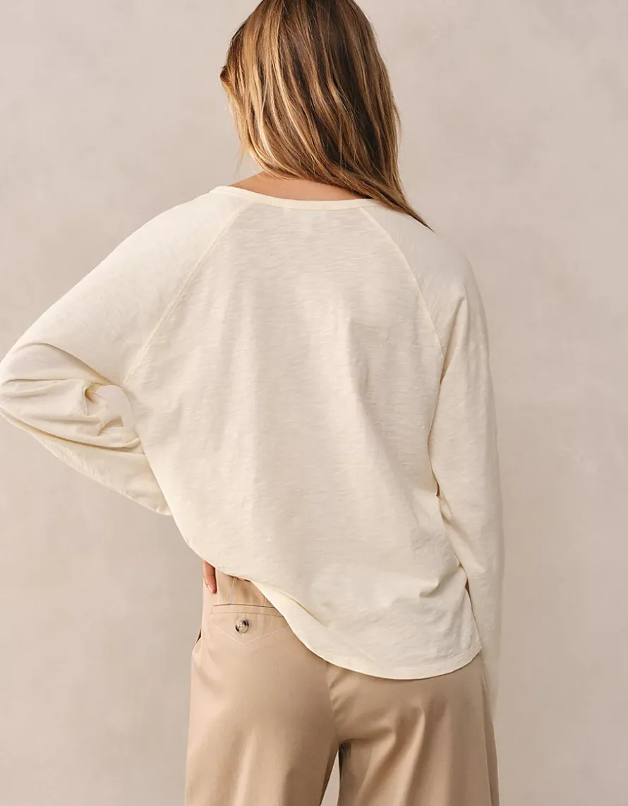 Organic Cotton Slub Relaxed Henley Top