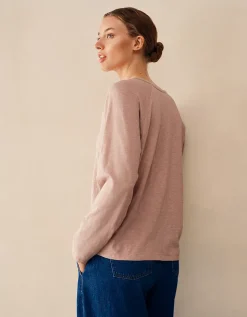 Organic Cotton Slub Relaxed Henley Top