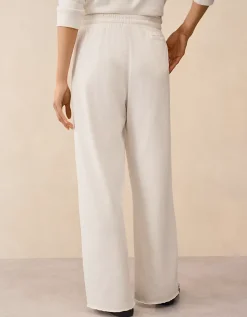 Organic Cotton Slub Wide Leg Trousers