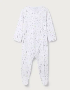 Organic Cotton Spring Scene Wrap Sleepsuit (0–24mths)
