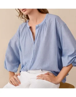 Organic Cotton Stripe Boho Blouse