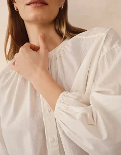 Organic Cotton Stripe Boho Blouse