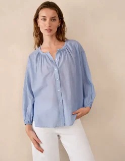 Organic Cotton Stripe Boho Blouse