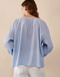 Organic Cotton Stripe Boho Blouse
