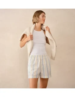 Organic Cotton Stripe Relaxed Boxer Shorts