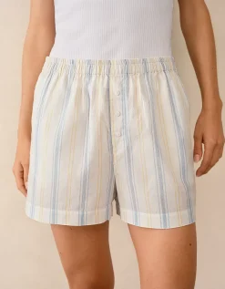 Organic Cotton Stripe Relaxed Boxer Shorts