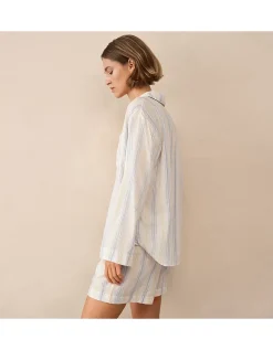 Organic Cotton Stripe Relaxed Pyjama Shirt