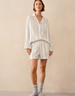 Organic Cotton Stripe Relaxed Pyjama Shirt