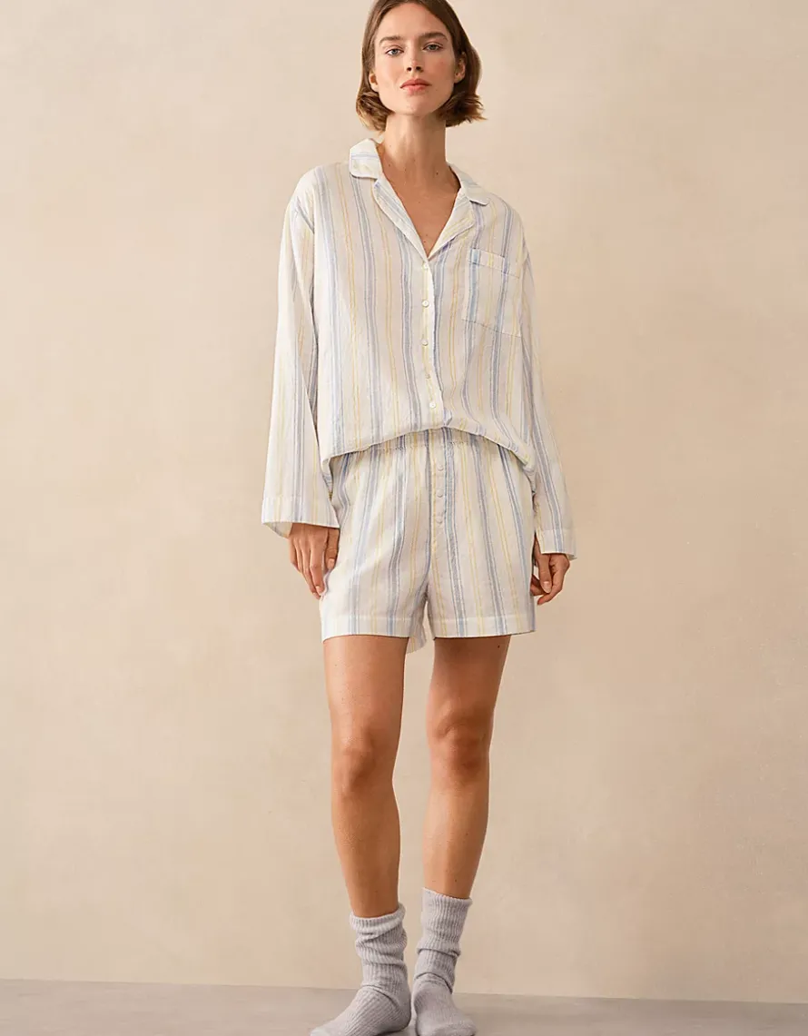 Organic Cotton Stripe Relaxed Pyjama Shirt