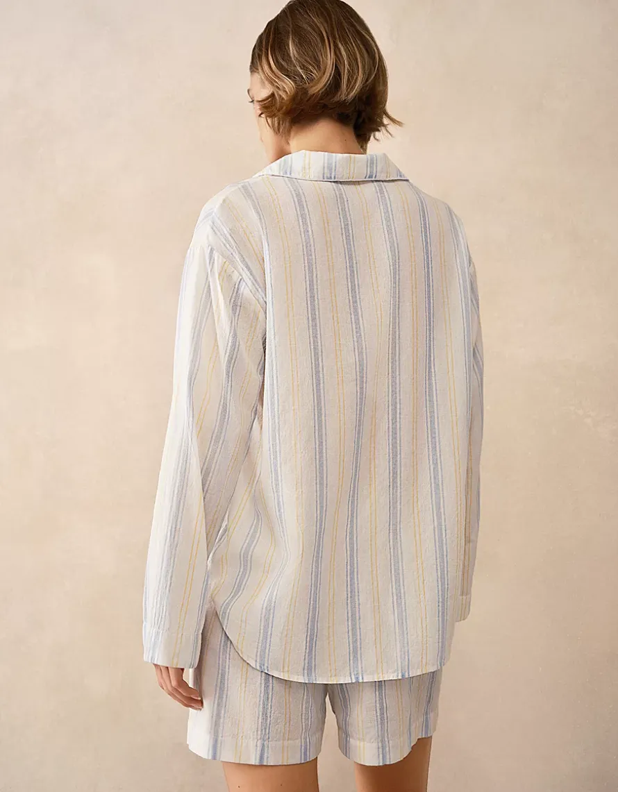 Organic Cotton Stripe Relaxed Pyjama Shirt