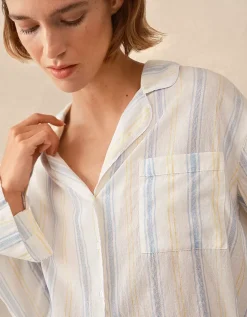 Organic Cotton Stripe Relaxed Pyjama Shirt