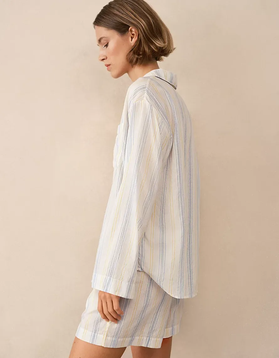 Organic Cotton Stripe Relaxed Pyjama Shirt