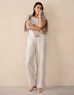 Organic Cotton Stripe Relaxed Pull-On Trousers