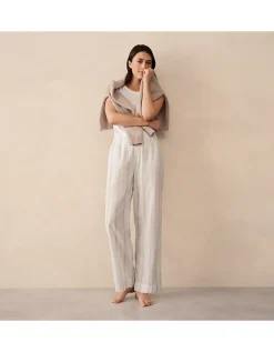 Organic Cotton Stripe Relaxed Pull-On Trousers