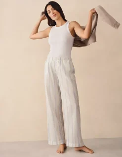 Organic Cotton Stripe Relaxed Pull-On Trousers