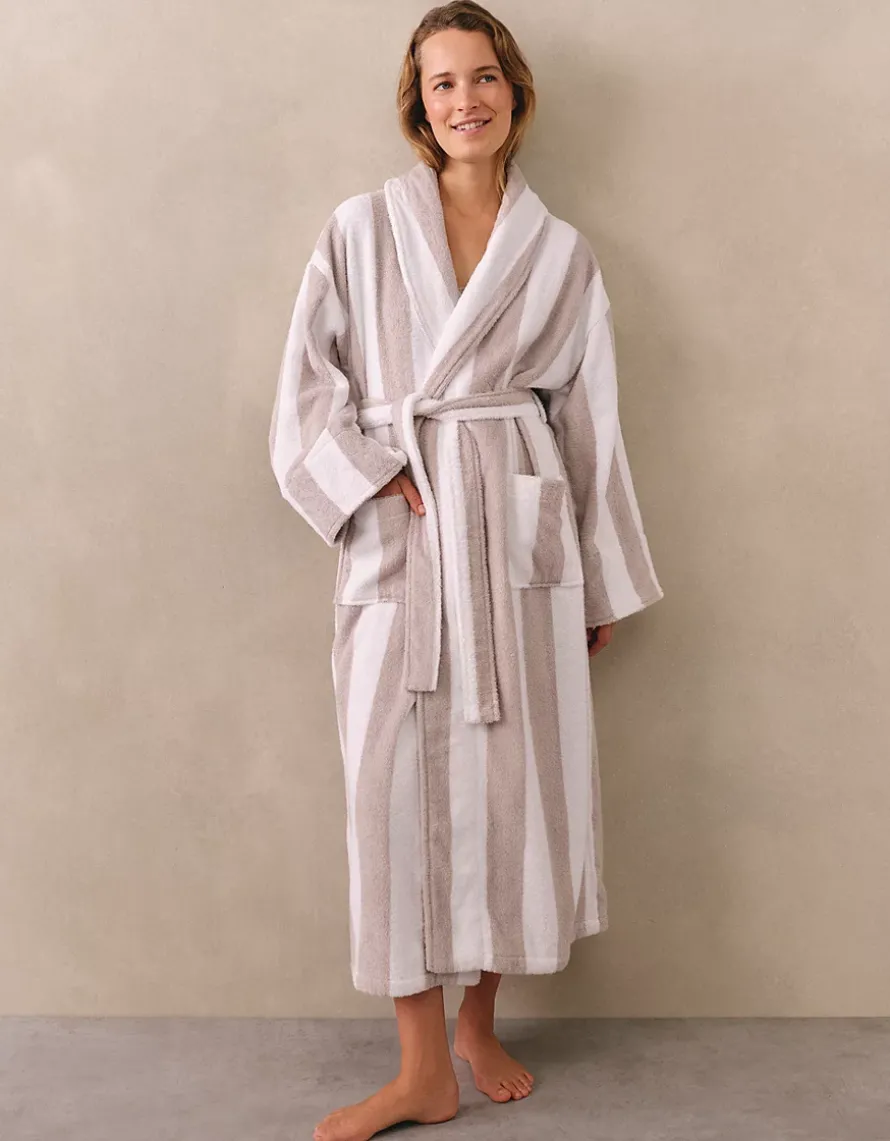 Organic Cotton Stripe Robe