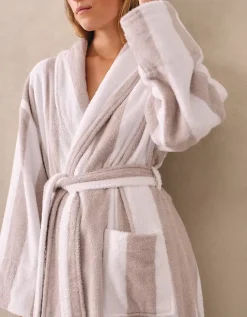 Organic Cotton Stripe Robe