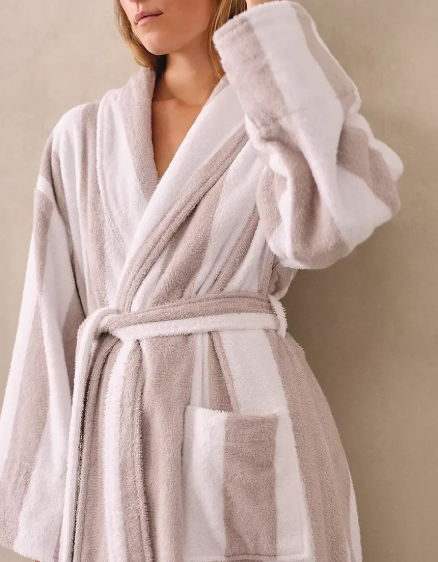 Organic Cotton Stripe Robe