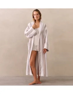Organic Cotton Stripe Robe