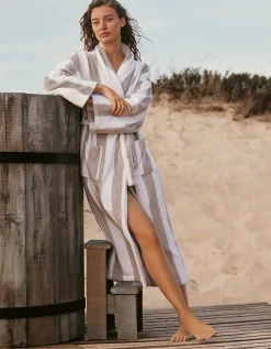 Organic Cotton Stripe Robe