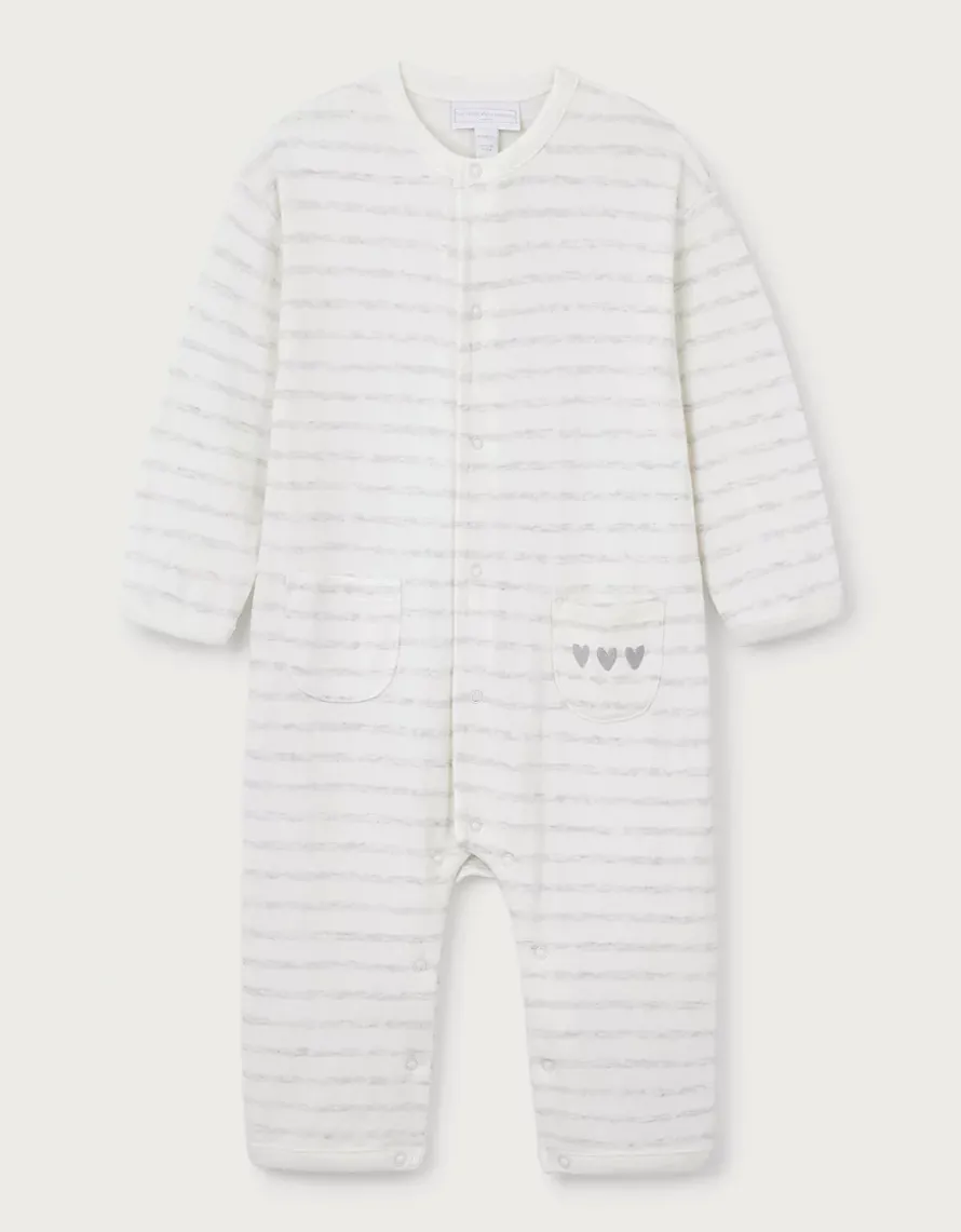 Organic Cotton Stripe Romper (0–24mths)