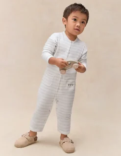 Organic Cotton Stripe Romper (0–24mths)
