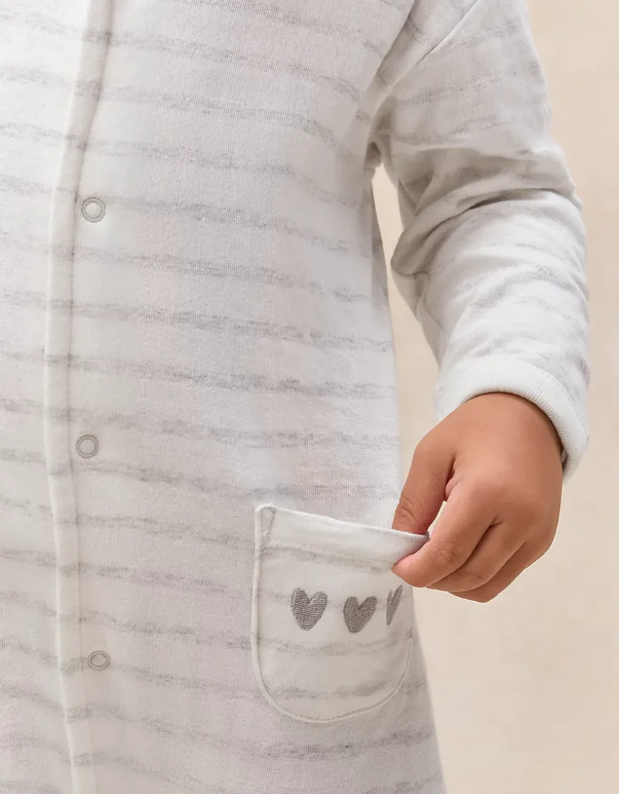 Organic Cotton Stripe Romper (0–24mths)