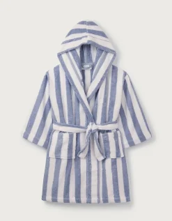 Organic Cotton Stripe Towelling Robe (1–12yrs)