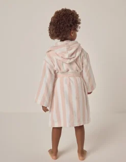 Organic Cotton Stripe Towelling Robe (1–12yrs)