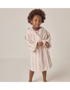 Organic Cotton Stripe Towelling Robe (1–12yrs)