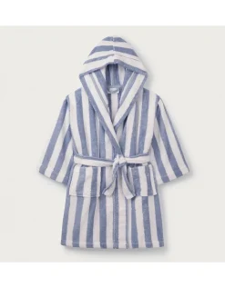 Organic Cotton Stripe Towelling Robe (1–12yrs)