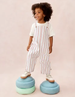 Organic Cotton Stripe Twill Romper T-Shirt & Socks Set (0–4yrs)