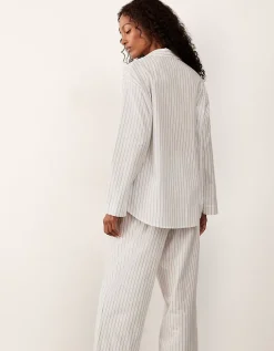 Organic Cotton Stripe Voile Pyjama Set
