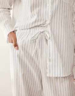 Organic Cotton Stripe Voile Pyjama Set