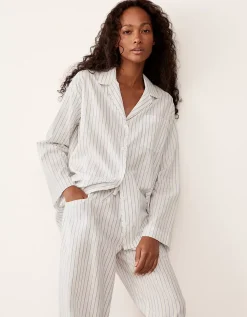 Organic Cotton Stripe Voile Pyjama Set